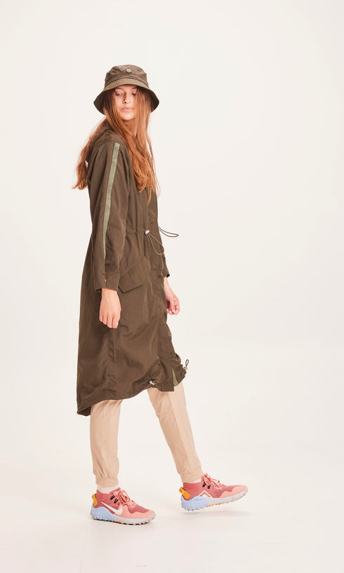 KnowledgeCotton Apparel ZARIA Lightweight Parka - GRS/Vegan Forrest Night